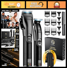 Professional Hair Clippers Set for Men - Cordless Barber Trimmer Kit, Fade Hairc
