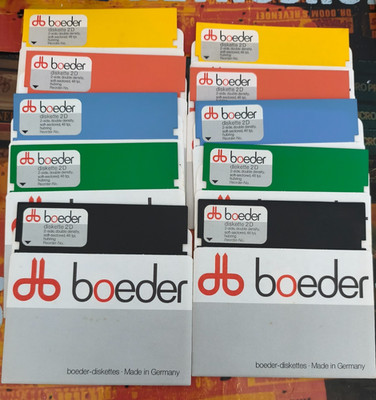 10 x Disketten Boeder 2D Leerdisketten (Commodore 64) 8-bit