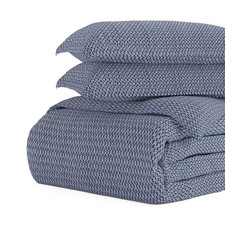 Image of iEnjoy Home Hotel Collection Premium Ultra Soft Blue Diamond Pattern 3 Piece ...
