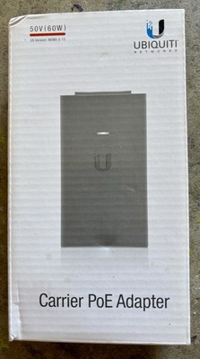 Ubiquiti Networks 50V (60W) Gigabit Ethernet 1.2A Carrier POE Adapter US Version