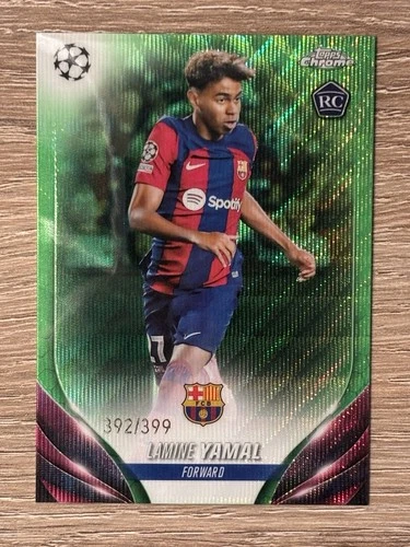 2023/24 Topps Chrome UEFA Lamine Yamal Green Wave RC #/399 SP