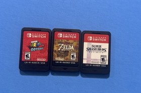 Nintendo Switch with Neon Blue and Neon Red Joy Con Bundle Complete With Games