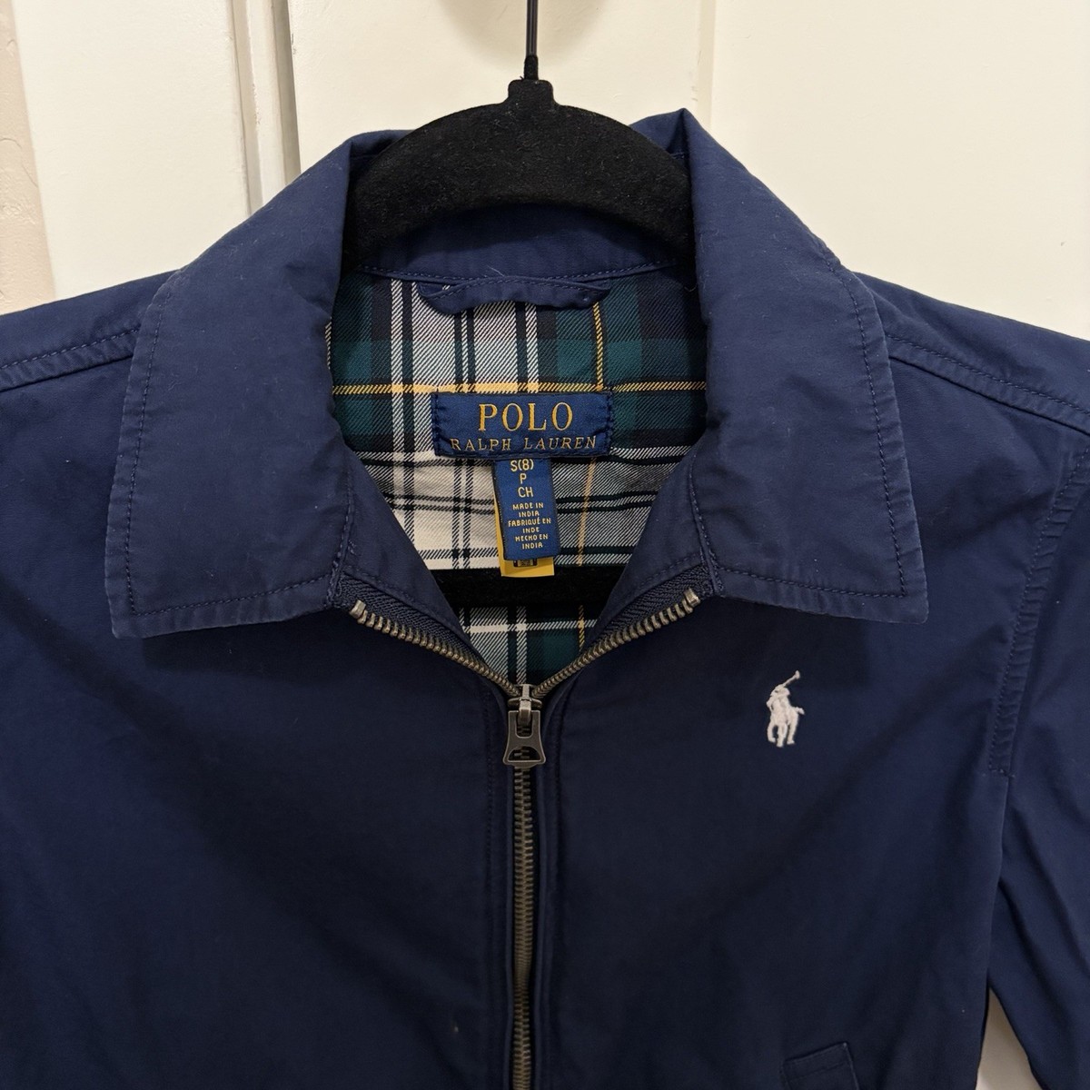 Polo Ralph Lauren The Bayport Cotton Poplin Jacket Navy Blue Size