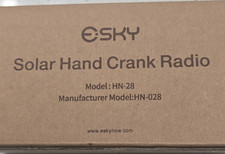 ESKY HN-28 Solar Hand Crank Radio Red Portable AM/FM MPN HN-028 A00-1704A-01