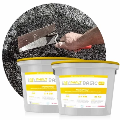 50 kg Kaltasphalt 0-5 mm EASYPHALT BASIC Reparaturasphalt Asphalt Kaltmischgut