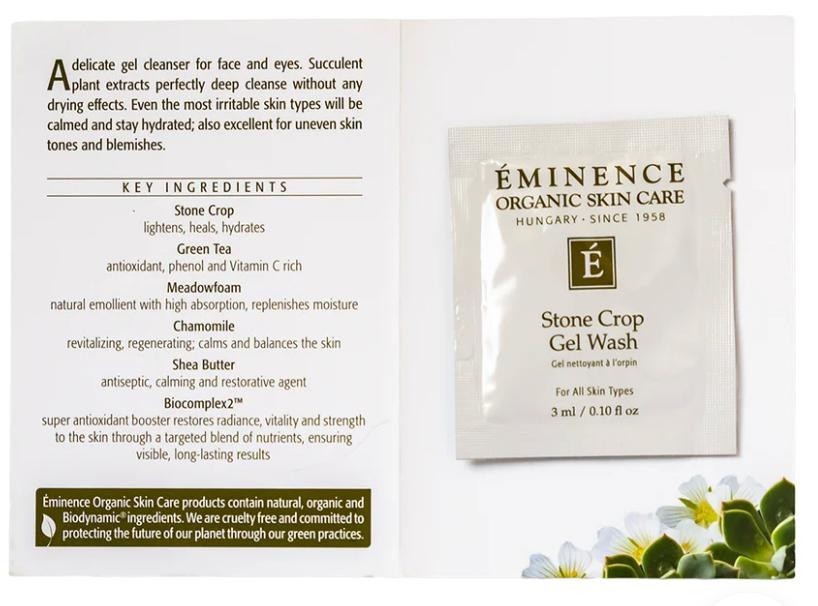 Eminence Organic Skin Care Lot of 6 Samples 0.10oz ; You Pic