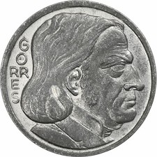 [#1511372] Germany, Stadt Coblenz, 10 Pfennig, 1921, Johann Joseph von Görres, A