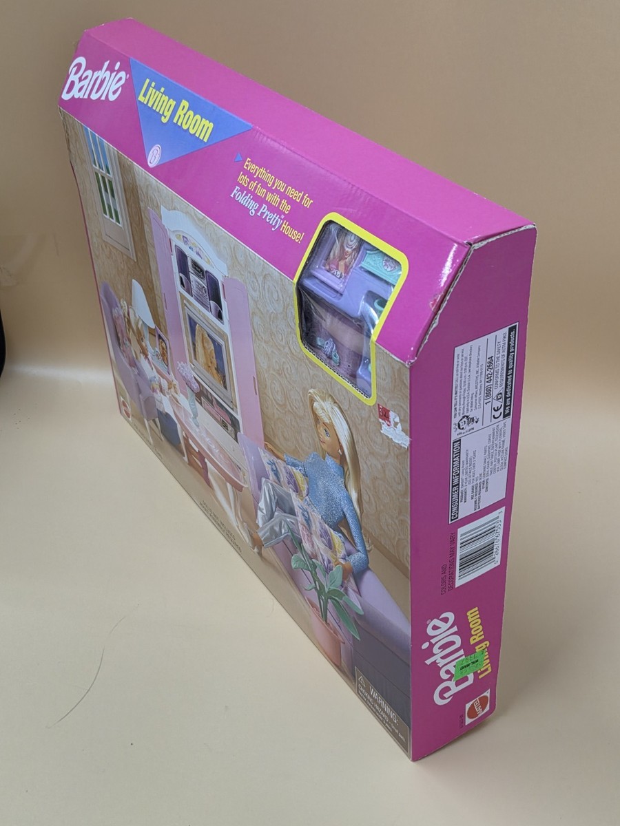 1997 Mattel Barbie Folding Pretty House Living Room Playset #67553