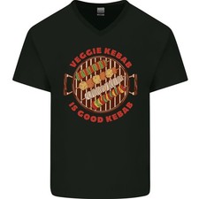 Camiseta De Algodón Para Hombre Veggie Kebab Vegetariano Vegano BBQ