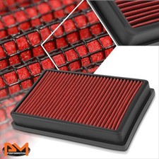 For 03-19 Citroen/Peugeot/DS Reusable Multilayer High Flow Air Filter Panel Red