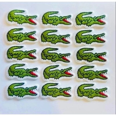 15x Lacoste Crocodile Embroidered Patches Iron On Sew On DIY Repair