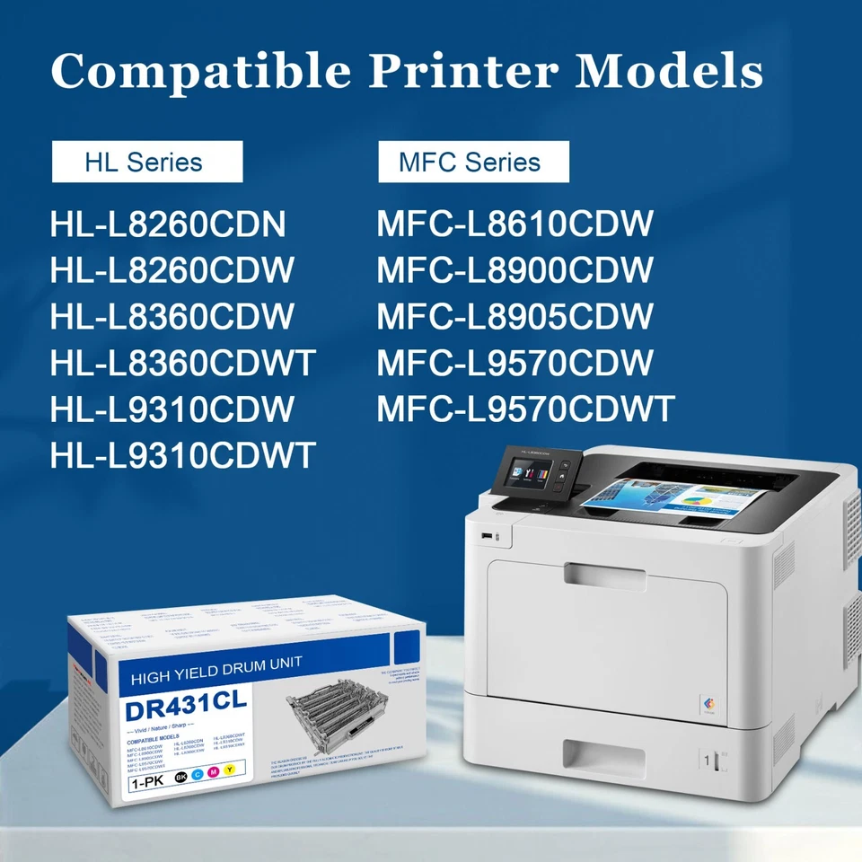 Tambor DR431CL para Brother HL-L8360CDW L8260CDW MFC-L8610CDW L8900CDW Foto 2 de 4