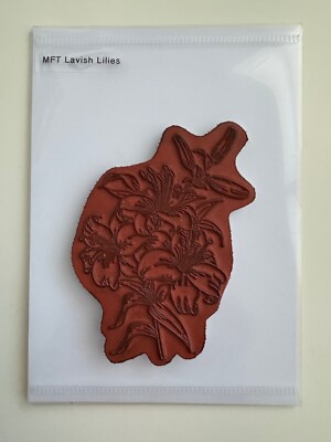 My Favorite Things - Lavish Lilies Red Rubber Stamp - Unmounted - Used