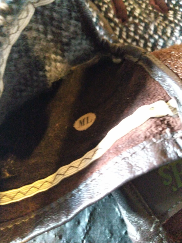 Conjunto de guantes de golf vintage Austads para damas cuero tostado y malla talla M Foto 4 de 4