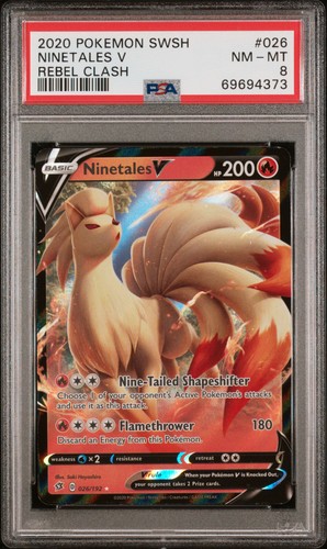 Ninetales V graded PSA 8 for sale on eBay