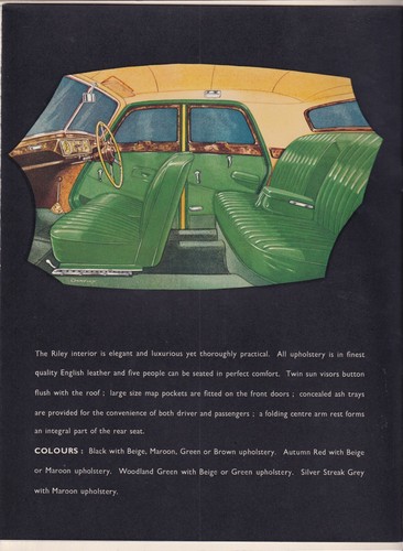 RILEY RMB 1.1/2 LITRE, 2.1/2 LITRE BROCHURE. - Picture 12 of 12