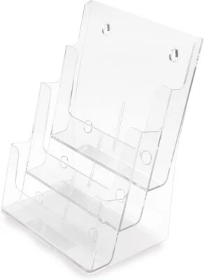 SHINE Multi-tier 3Levels Literature Display Holder for Wall or Desktop A4 Pocket
