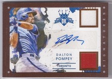 2016 DIAMOND KINGS DALTON POMPEY DK MATERIALS SIGNATURES FRAMED AUTOGRAPH JERSEY