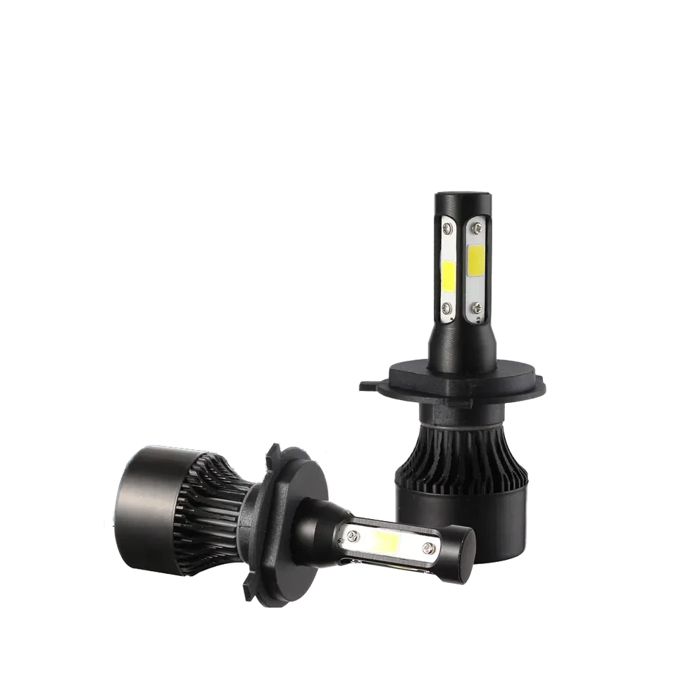 Round Conversion Headlights Kit Clear Lens H6024 +LED Bulb H4 For VW Beetle 300W - Image 3 of 4