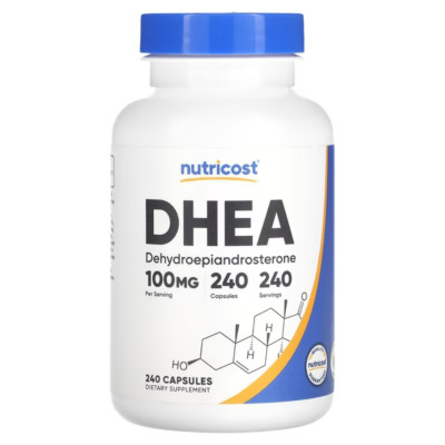 DHEA 100MG-240 Vcaps by NUTRICOST !!-MEGA PACK-!!! 240 CAPSULES