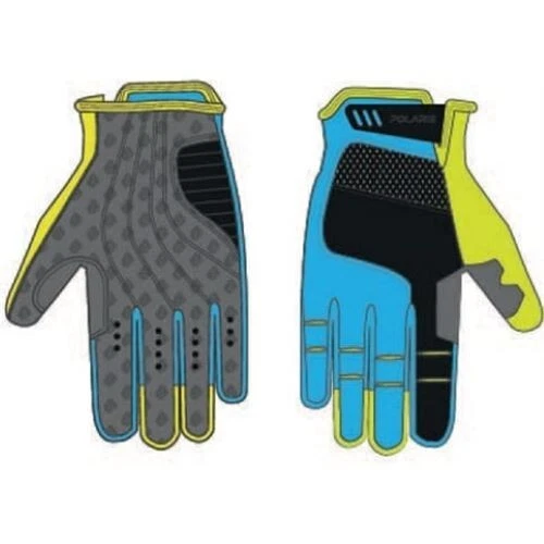 **Guantes de ciclismo para niños Polaris Tracker 2.0 XL - negros/azules/verdes Foto 3 de 3