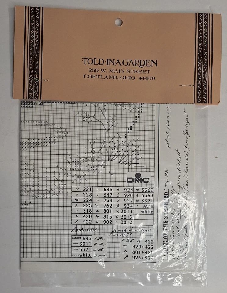 Told in a Garden cross stitch pattern Voice of the Shepherd sheep - Image 3 of 3