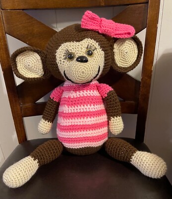 Amigurumi Handmade Crochet Adorable Stuffed Monkey Cute! New