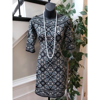Max Studio Shift Dress Women's Small Multi Tapestry Paisley Polyester Boat Neck | eBay Max Studio Shift Dress Women's Small Multi Tapestry Paisley Polyester Boat Neck | eBay