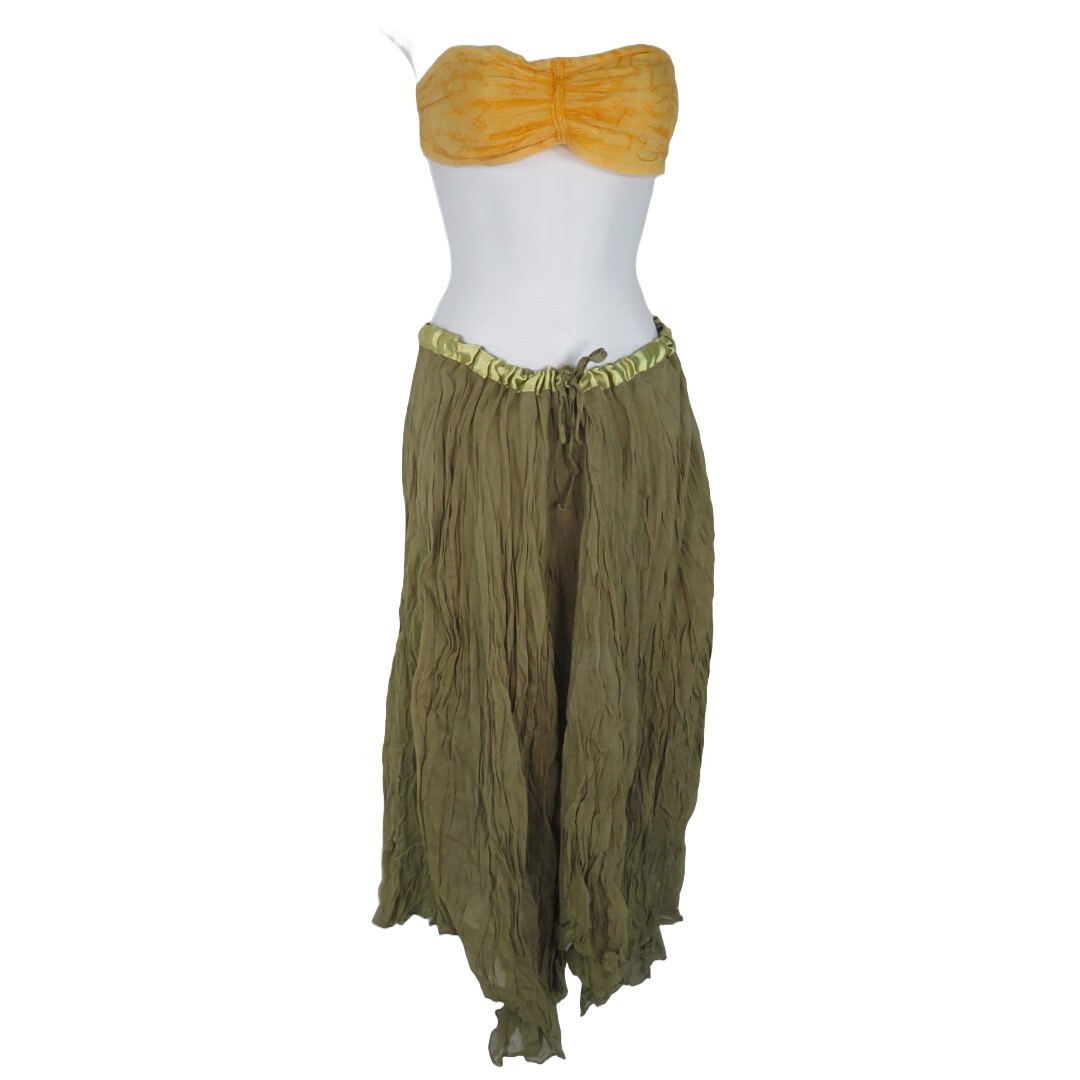 Eco-Chic Handmade Voile Fine Cotton Skirt with Drawstring Waist | Versatile Green Coverup & Umbrella Skirt | Lightweight & Breathable