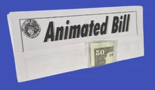 ANIMATED SELF FOLDING DOLLAR BILL Street Magic Trick Fake $50. Money Close Up