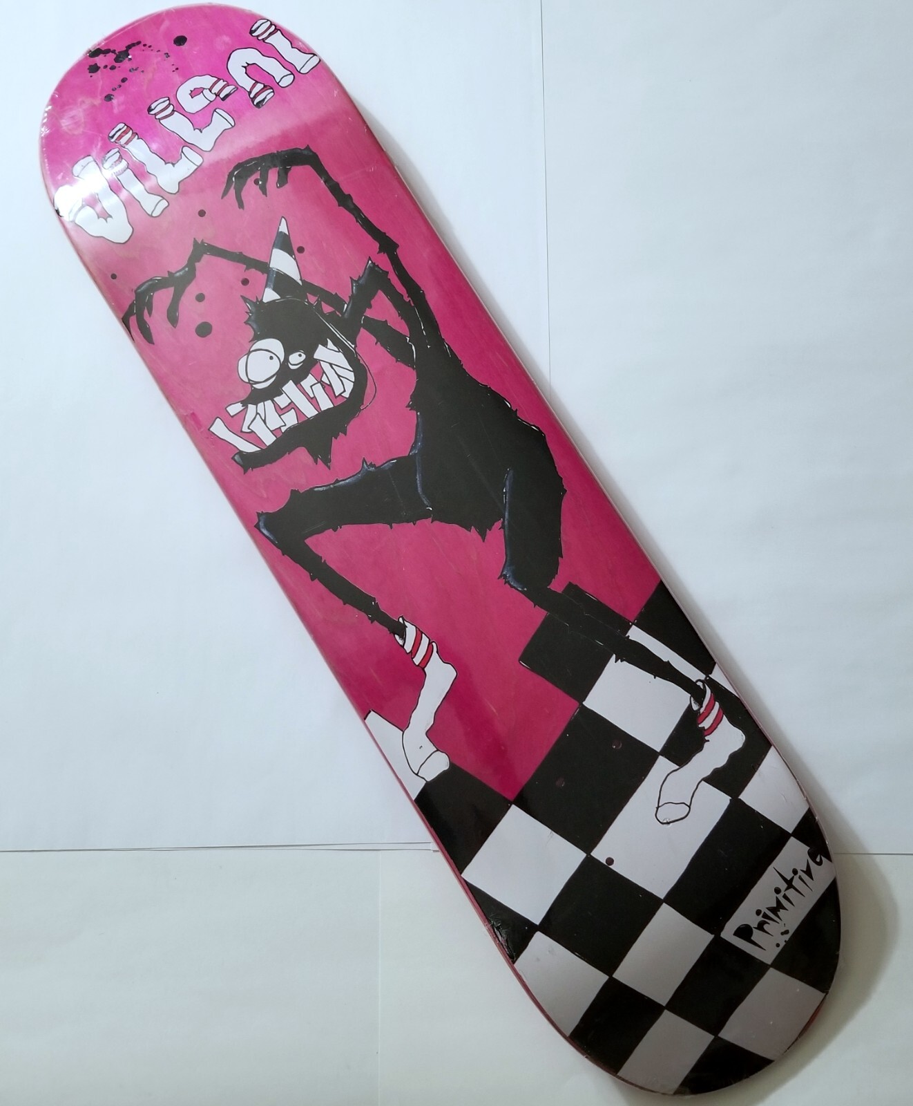 PRIMITIVE SKATEBOARD DECK SEALED FRANKY VILLANI STREET PINK STAIN URBAN-image