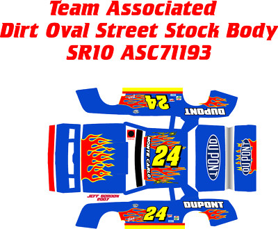TEAM ASSOCIATED SR10 JEFF GORDON 2007 BLUE THEME  WRAP KIT  PRINT 1X10 SCALE