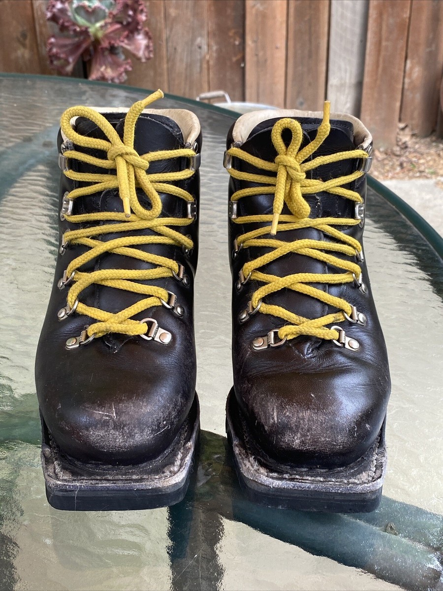 Asolo Sport Snowfield Black Leather 3 Pin Boots Made in 