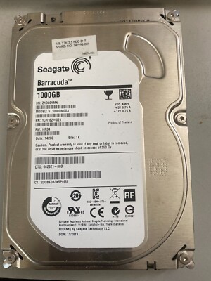 ST1000DM003, SN: ZN16L6EJ, TK, PN: 1SB102-022, FW: HPH4, Seagate 1Tb 3