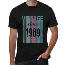 Men's Graphic T-Shirt Vintage Since 1989 35th Birthday Anniversary 35 Year Old
