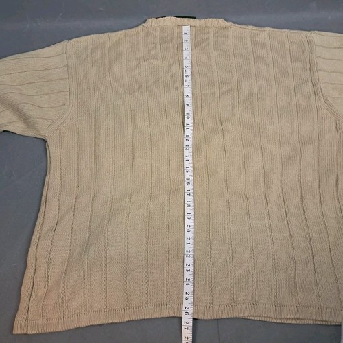 Suéter Timberland XL De Colección Para Hombres Beige Pesado Acanalado Cuello Redondo LS Pullover - Imagen 11 de 15