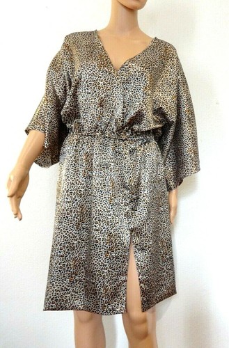 robe ♥ LEA COUTURE ♥ Taille M L 38 40 42 style Kimono imprimé léopard Femme - Picture 10 of 12