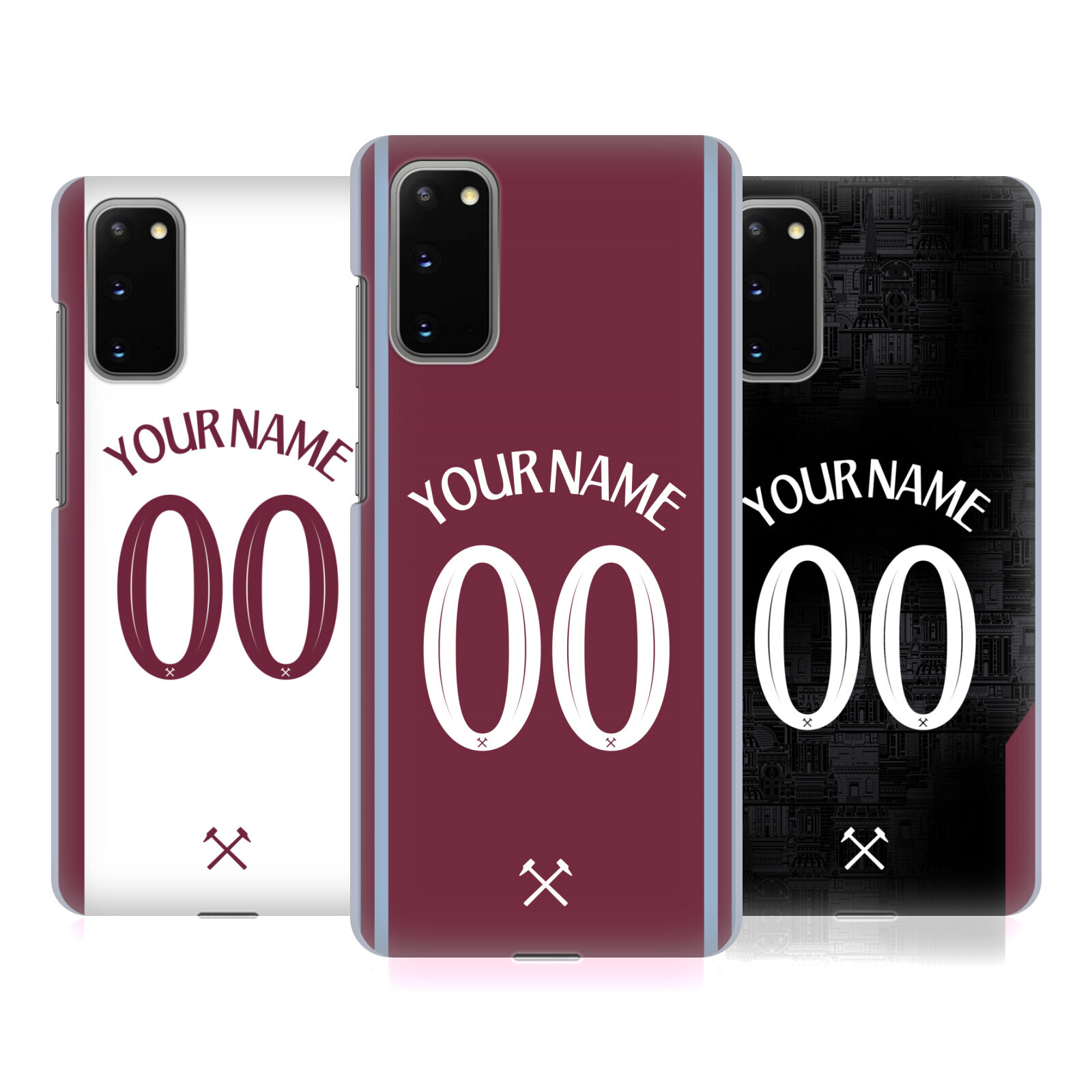 CUSTOM PERSONALIZED WEST HAM UNITED FC 2024/25 KIT CASE FOR SAMSUNG PHONES 1