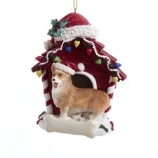 Corgi Pembroke Welsh Dog House Ornament