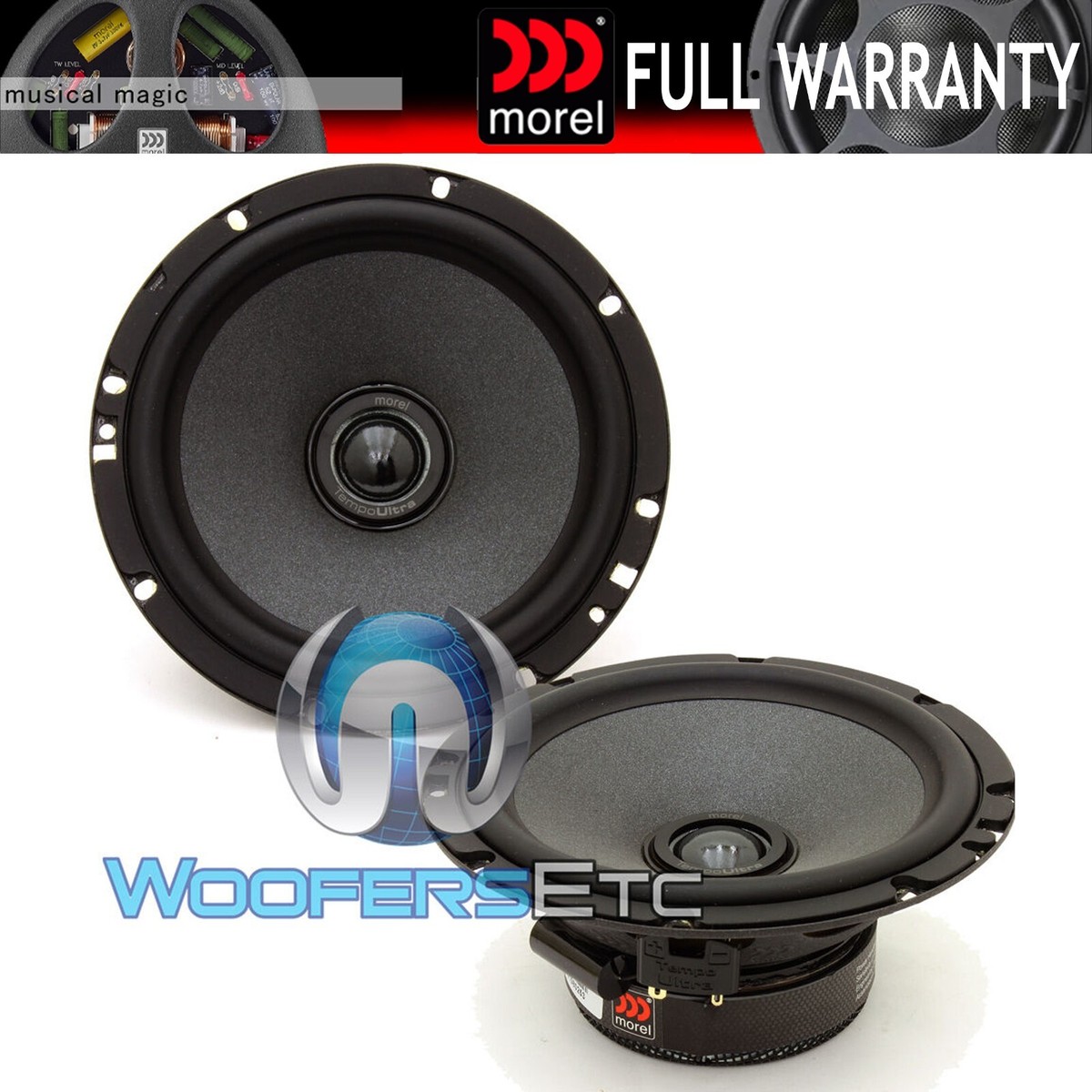 MOREL TEMPO ULTRA 602 INTEGRA 6.5&quot; 110W RMS 2-WAY CAR COAXIAL 4 