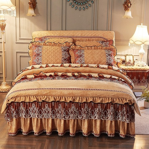 Bettwäsche Mode Geometrische Streifen Bettlaken Bettbezug Sets 4-teiliges Bettwäschegarnitur - Bild 1 von 12