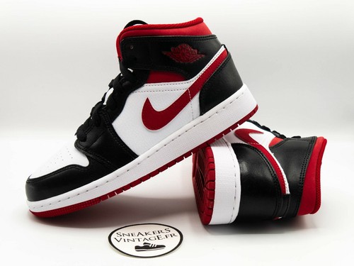 Halar Uva Condensar Nike Air Jordan 1 Mid Gym Red Black White GS 2021 36 36.5 38.5 39 40 | eBay