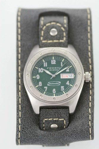 Fossil Defender Watch Mens Green Day 