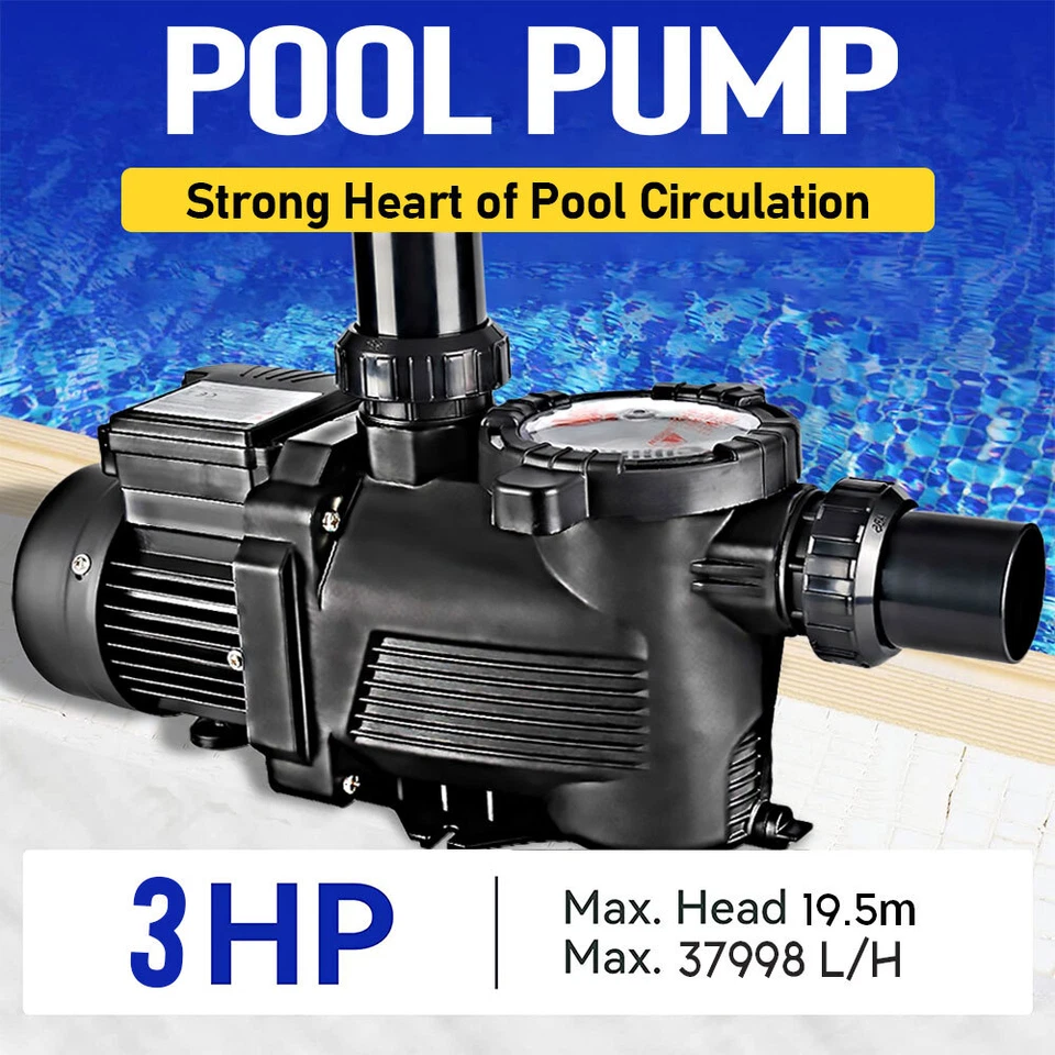 3.0 HP For Hayward Swimming Pool Pump Motor w/Strainer Generic In/Above Ground - Image 2 of 4