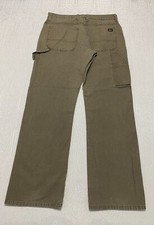 Dickies Genuine Carpenter Pants Men's 36 33 Rinsed Moss Green