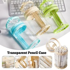 Transparent Pencil Case Student Large Capacity Pen Holder Cylinder Pencil Case