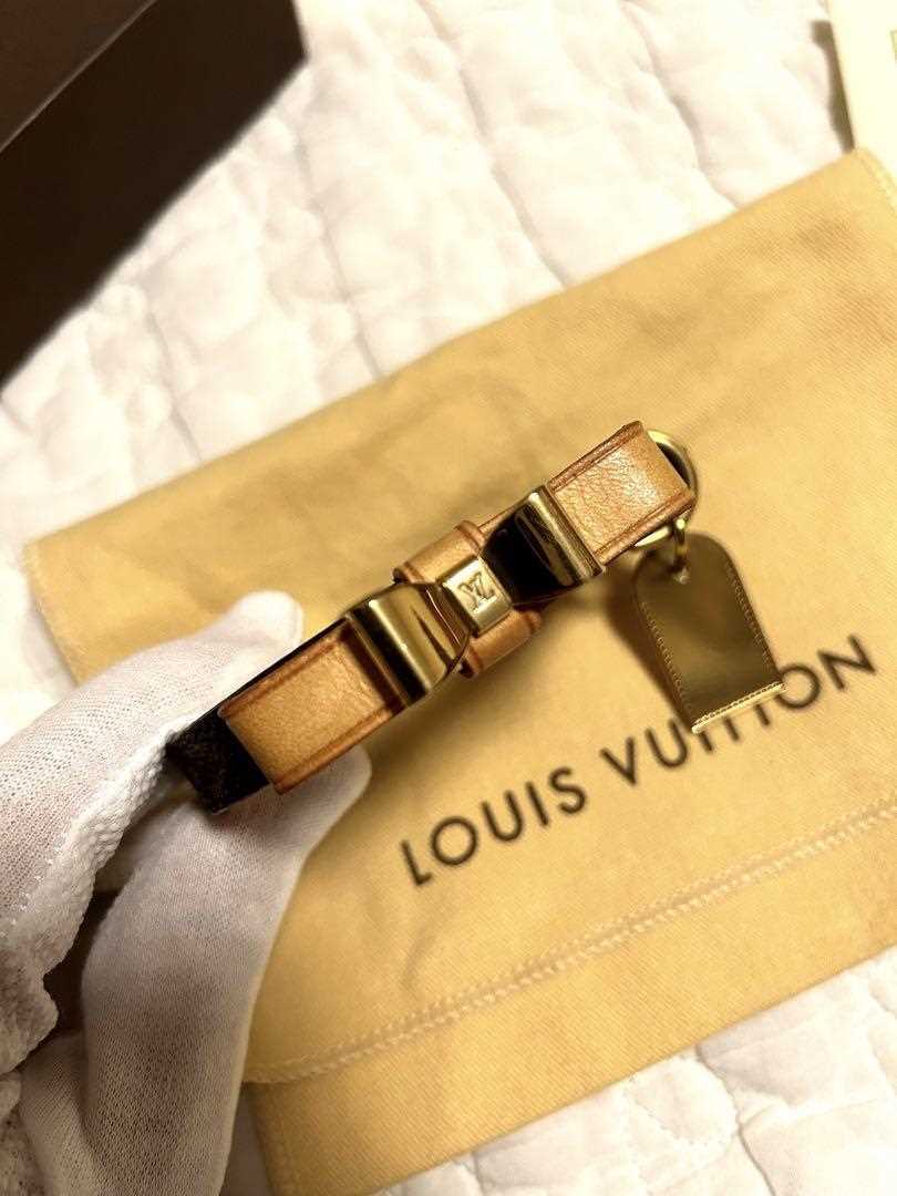 Louis Vuitton Collier Baxter dog collar XS Ribbon from japan