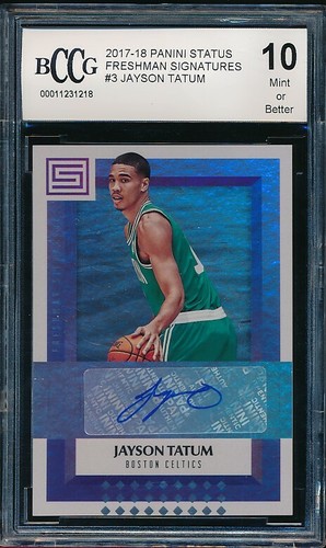 Jayson Tatum #3 2017 Panini Status Signatures card