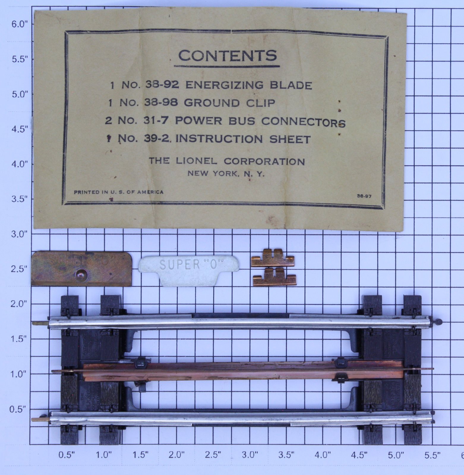 Lionel 38-85 Super O Accessory Adapter Track Set with Separate Sale Box