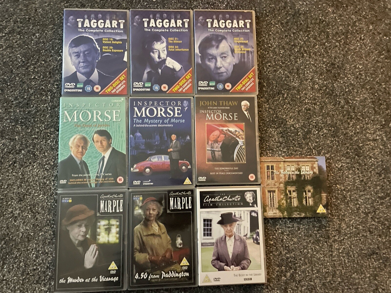 Inspector Morse Taggart Miss Marple Agatha Christie DVD Murder Mystery Film 10